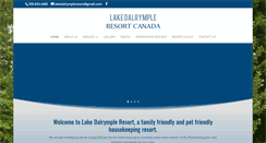 Desktop Screenshot of lakedalrympleresort.ca