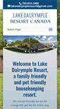 Mobile Screenshot of lakedalrympleresort.ca