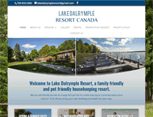 Tablet Screenshot of lakedalrympleresort.ca
